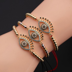 fashion exquisite Copper Zircon Demon Eye Bracelet Gold Bracelet