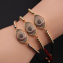 copper zircon Turkish eye niche colorful  hand jewelry bracelet