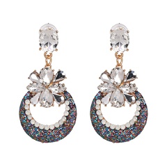 neue geometrische Diamantohrringe Persönlichkeit Mode europäische und amerikanische Ohrringe