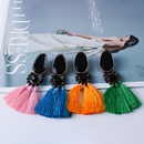 color retro ethnic tassel exaggerated large diamond earringspicture8
