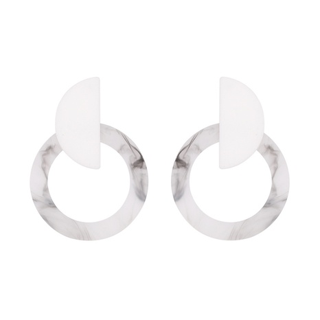 Retro Hollow Circle Acrylic Stud Earrings Geometric Earrings's discount tags