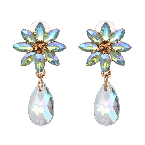 new personality creative flower drop pendant earrings geometric diamond jewelry's discount tags