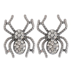 European and American new style claw chain small spider diamond earrings