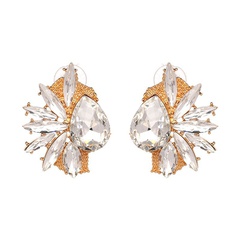 Korean jewelry inlaid crystal diamond earrings fashion earrings