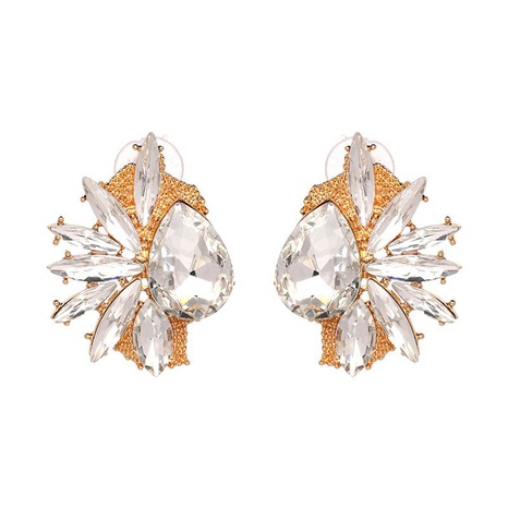 Korean jewelry inlaid crystal diamond earrings fashion earrings's discount tags
