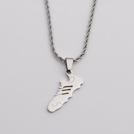 Stainless Steel Jewelry Twist Chain Does Not Change Color Shoe Pendant Necklace's discount tags