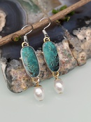 new creative green opal earrings European and American pearl drop pendant earringspicture6