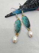new creative green opal earrings European and American pearl drop pendant earringspicture7