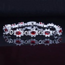 Bracelet  boucle pleine de diamants tendance princesse rubis rouge pigeonpicture7