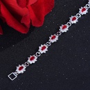 Bracelet  boucle pleine de diamants tendance princesse rubis rouge pigeonpicture8