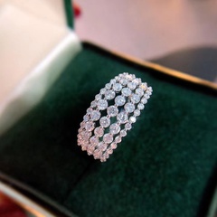 Retro Imitation Moissan Diamond Copper Ring Wholesale Jewelry