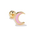 Classic love star moon earrings screw piercing screw ball ear studspicture42