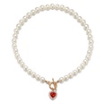 Perlen Retro einfache Halskette Herz Anhnger Schlsselbeinkette Grohandelpicture14