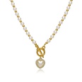 Perlen Retro einfache Halskette Herz Anhnger Schlsselbeinkette Grohandelpicture15