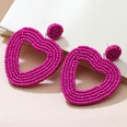 holiday color ethnic red bead hollow heartshaped earringspicture15