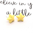 Korean cute resin fruit color star earrings threedimensional fivepointed star earringspicture18