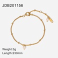 goldplated new stainless steel thin chain with two millet beads braceletpicture11