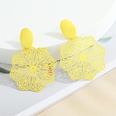 retro color hollow leaf geometric heartshaped fanshaped carved earringspicture21