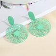 retro color hollow leaf geometric heartshaped fanshaped carved earringspicture24