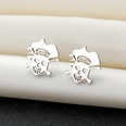 stainless steel earrings fashion retro smiley bow multipattern geometric earringspicture20