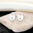 stainless steel earrings fashion retro smiley bow multipattern geometric earringspicture21
