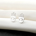 stainless steel earrings fashion retro smiley bow multipattern geometric earringspicture23