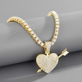 heart rhinestone crossborder fashion hiphop bracelet necklace European and American fashion jewelrypicture12