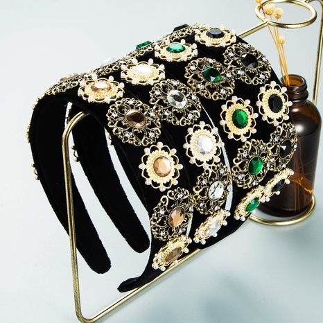 Barocke Haaraccessoires mit Kristallblume im Vintage-Palast-Stil für Frauen's discount tags