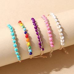 Korean beads retro ethnic style bracelet set wholesale