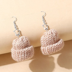 Korean style needlework cap creative hollow star earrings wholesale