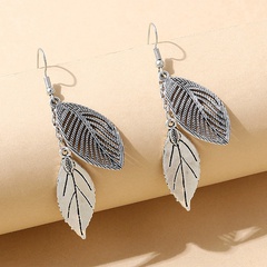 Korean creative retro leaf personality alloy earrings wholesale