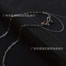 Fashion Hollow Silver Butterfly Tassel Disc Titanium Steel Necklacepicture8