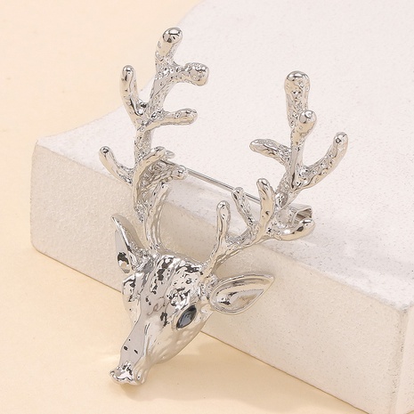 simple fashion deer head geometric brooch's discount tags