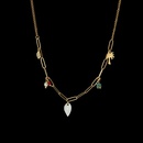 collier pendentif feuille de pierre naturelle de noix de coco de perles franaisespicture8