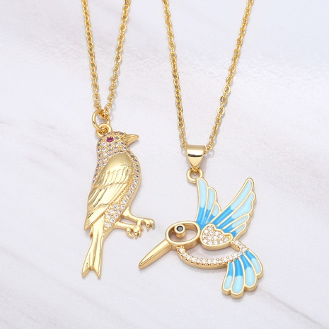 creative personality peace dove pendant clavicle chain copper necklace's discount tags