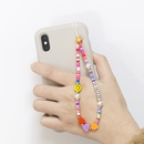 creative smiley pearl letters soft ceramic mobile phone chainpicture7