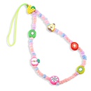 fashion color soft ceramic mobile phone lanyard fruit beaded wristband mobile phone chainpicture8