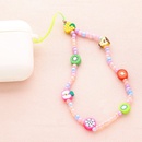 fashion color soft ceramic mobile phone lanyard fruit beaded wristband mobile phone chainpicture10