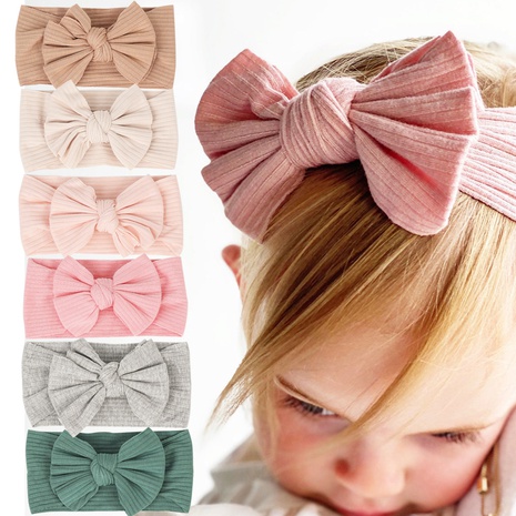 European and American pure color thread children's hair band headdress wholesale's discount tags