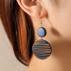 Boucles d'oreilles pour dames de style simple Boucles d'oreilles pendantes en bois géométrique