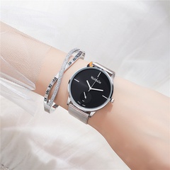 Fashion mesh strap contrast color ultra-thin three-needle quartz strap fashion women's watch