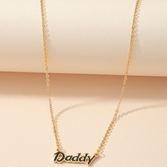 Fashion geometric letters Daddy alloy necklace
