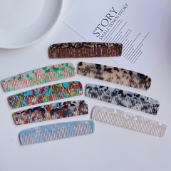 Korea acetic acid small tooth comb marble texture hair comb anti-static hair comb