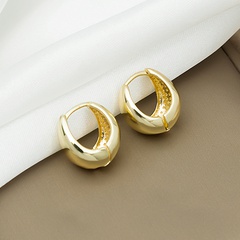 simple curved glossy earrings European and American fashion earrings