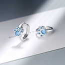 einfache blaue kristall diamant ohrringe mit fuabdruckpicture10