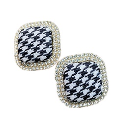 Houndstooth Stud Earrings 2021 New Trendy Square Earringspicture10