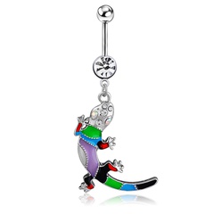 European and American hot-selling personality gecko belly button nail belly button ring