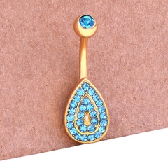 Hot-selling piercing jewelry popular full diamond drop-shaped belly button ring belly button nails