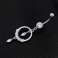 plating diamond pendant belly button nails belly button ring