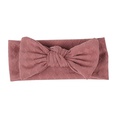 childrens headwear wholesale infant solid color checkered knotted bow elastic headbandpicture13